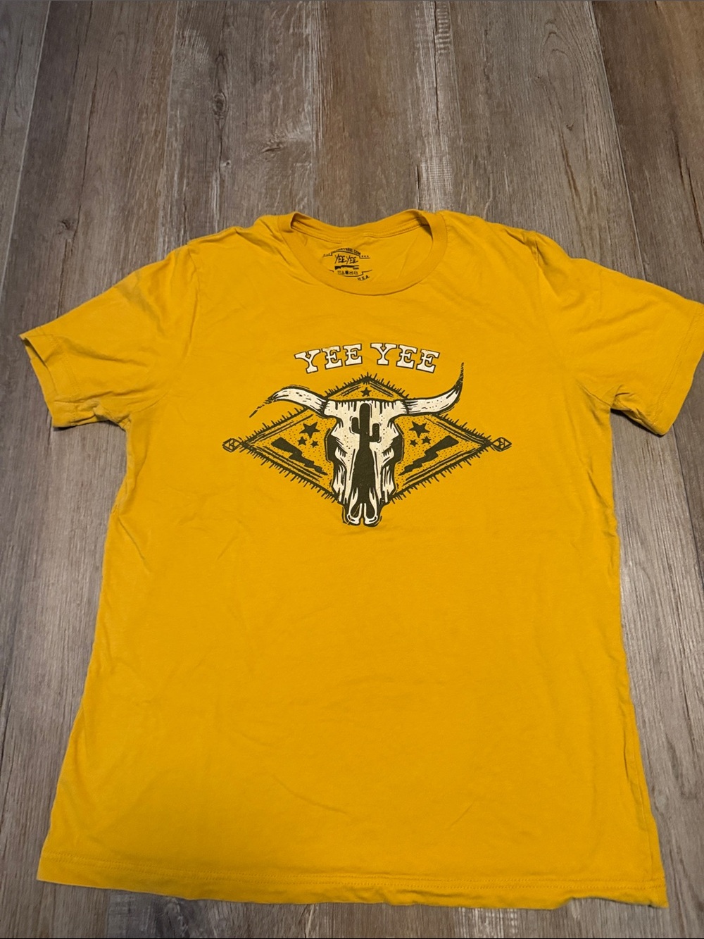 Yee Yee Men's Graphic T‑Shirt in Mustard Yellow